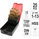 Yato YT-44676 drill bit Drill bit set 25 pc(s)