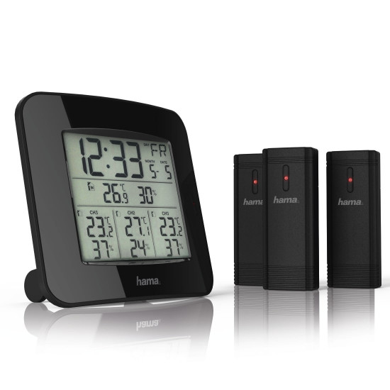 Weather station Hama EWS-TRIO 3 sensors black