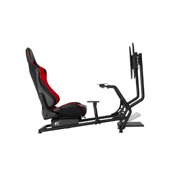 Stand with seat for racing steering wheel