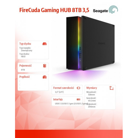 Drive FireCuda Gaming HUB 8TB 3,5 STKK8000400