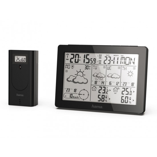 Hama Meteotime weather forecast centre black