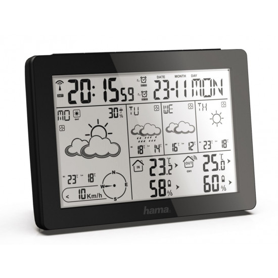 Hama Meteotime weather forecast centre black