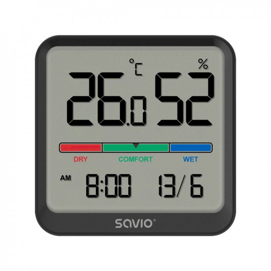 Temp./humidity sensor SAVIO CT-01/B black