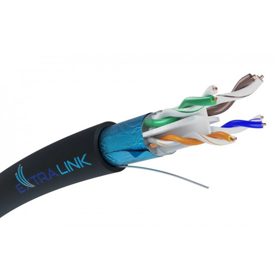 Extralink CAT6 FTP (F/UTP) External Gel-Filled | Twisted-pair network cable | 305M