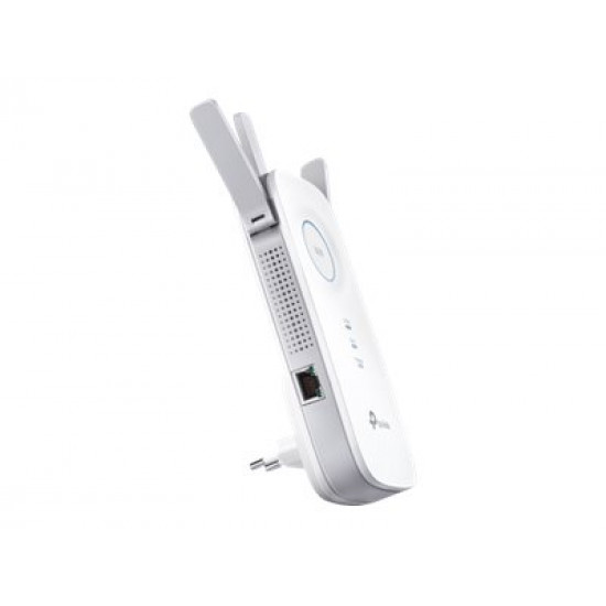 TP-LINK | Extender | RE450 | 802.11ac | 2.4GHz/5GHz | 450+1300 Mbit/s | 10/100/1000 Mbit/s | Ethernet LAN (RJ-45) ports 1 | MU-MiMO No | no PoE | Antenna type 3xExternal