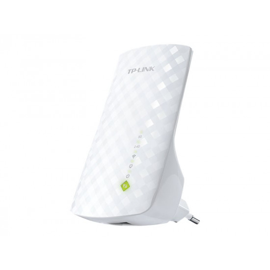 TP-LINK | Extender | RE200 | 802.11ac | 2.4GHz/5GHz | 300+433  Mbit/s | 10/100 Mbit/s | Ethernet LAN (RJ-45) ports 1 | MU-MiMO No | no PoE | Antenna type 3xInternal