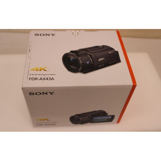 SALE OUT. Sony FDR-AX43A 4K Camcorder | 4K Camcorder | FDR-AX43A | DEMO | Black | Digital zoom 250 x | 3  | BIONZ X | Image stabilizer | 3840 x 2160 pixels | Optical zoom 20 x | Wi-Fi