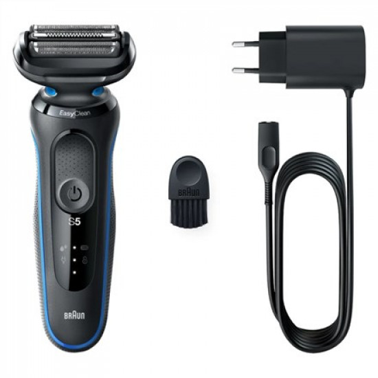 Braun 51-B1000s, Foil shaver, Black, Blue, Power, AC/Battery, Lithium-Ion (Li-Ion), 50 min