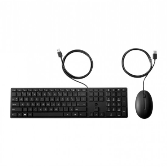 HP 320MK USB Wired Mouse Keyboard Combo - Black - US/RUS