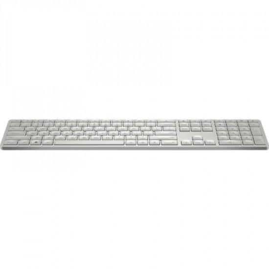 HP 970 Programmable Wireless Keyboard - Backlit - White/Silver - US ENG