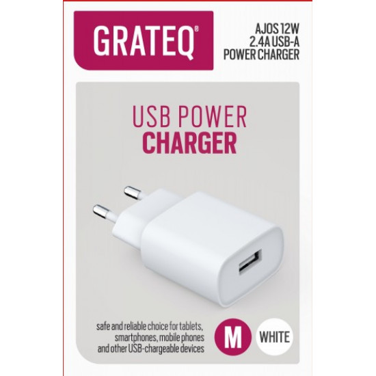 GRATEQ AJOS CHARGER USB-A 12W