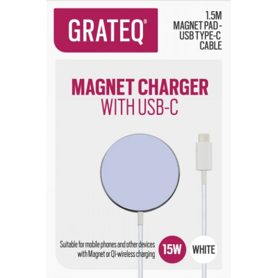 GRATEQ MAGNET PAD - USB-C CABLE 1.5M