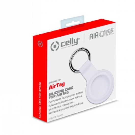 CELLY AIRCASETAG - AIRTAG SILICONE CASE - WHITE