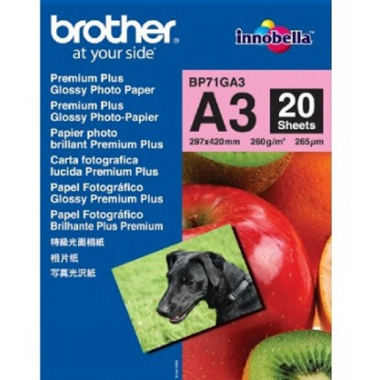 BROTHER PREM.PLUS GLOSSY PHOTO PAPER A3