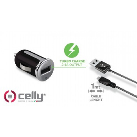 CELLY CAR CHARGER TURBO + USBMICRO CABLE