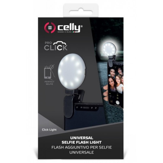 CELLY SELFIE FLASH LIGHT BLACK