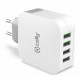 CELLY TRAVEL CHARGER TURBO 4USB 4.8A