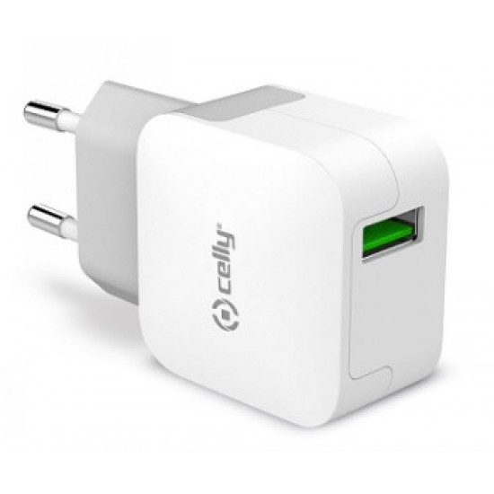 CELLY TRAVEL CHARGER TURBO 1USB 2.4A