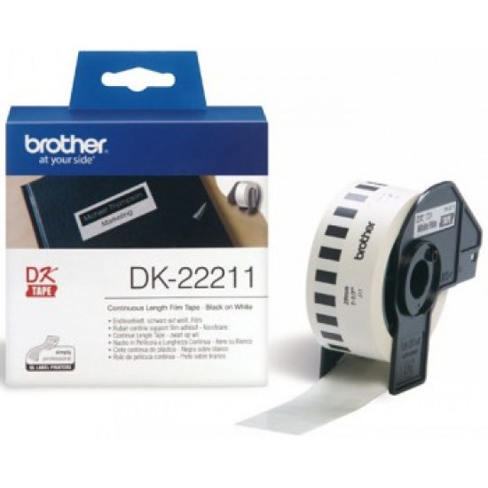 BROTHER DK22211 WHITE FILM TAPE 29MM