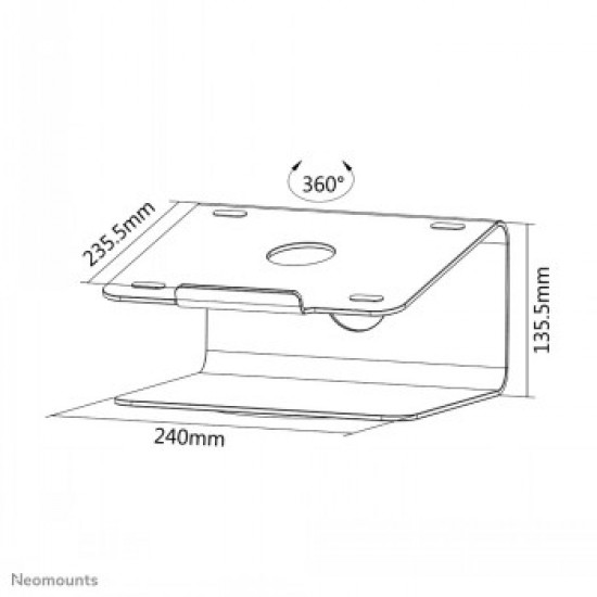 NEWSTAR NOTEBOOK DESK STAND (ERGONOMIC, 360 DEGREES ROTATABLE)