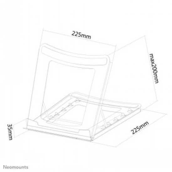 NEWSTAR NOTEBOOK DESK STAND (ERGONOMIC, CAN BE POSITIONED IN 5 STEPS)