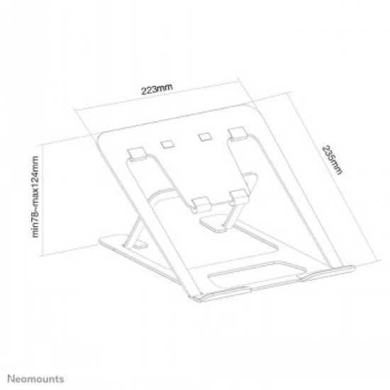 NEWSTAR NOTEBOOK DESK STAND  BLACK (ERGONOMIC)