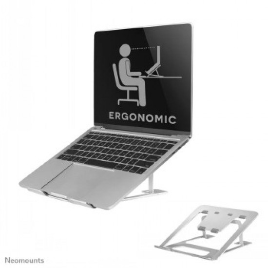 NEWSTAR NOTEBOOK DESK STAND SILVER (ERGONOMIC)