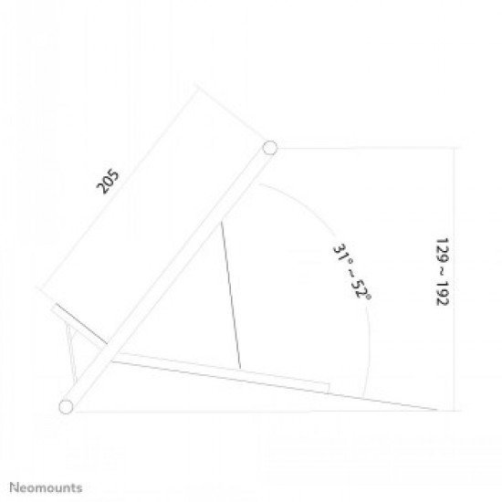 NEWSTAR NOTEBOOK DESK STAND (ERGONOMIC, CAN BE POSITIONED IN 6 STEPS)