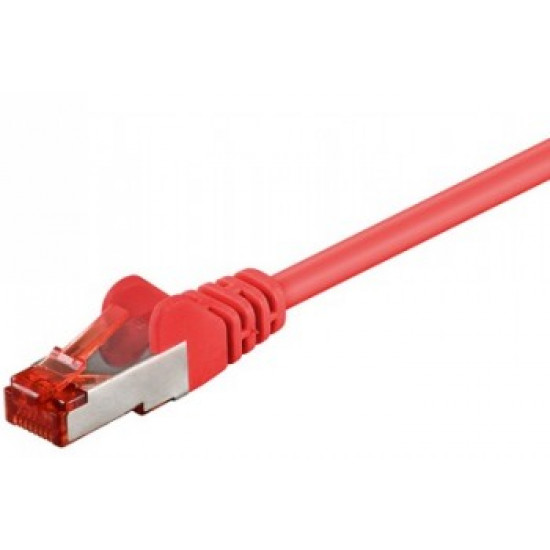 GB CAT6 NETWORK CABLE RED SHIELDED S/FTP (PIMF) 2M