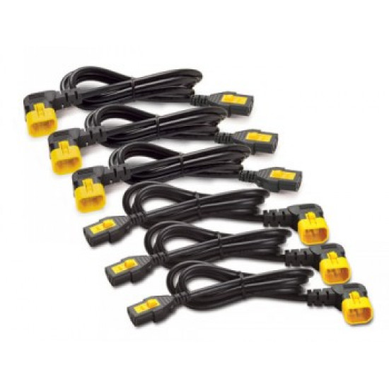 APC POWER CORD KIT (6 EA), LOCKING, C13 TO C14 (90 DEGREE), 0.6M