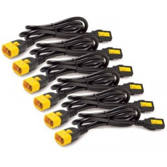 APC POWER CORD KIT (6 EA), LOCKING, C13 TO C14, 0.6M