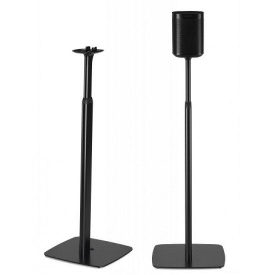 FLEXSON ADJUSTABLE FLOOR STANDS FOR SONOS ONE, ONE SL AND PLAY:1 BLACK PAIR