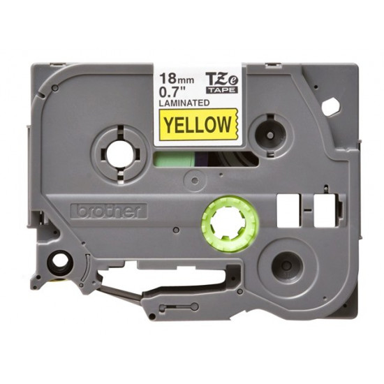 BROTHER TZE641 tape cassette yellow black 18mmx8m laminiert for P- touch 210E 220 300 310 340 340C 350 540 540C