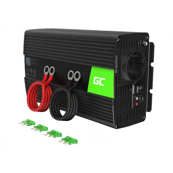 GREENCELL Car Power Inverter 12V to 230V 1000W/2000W Pure Sine