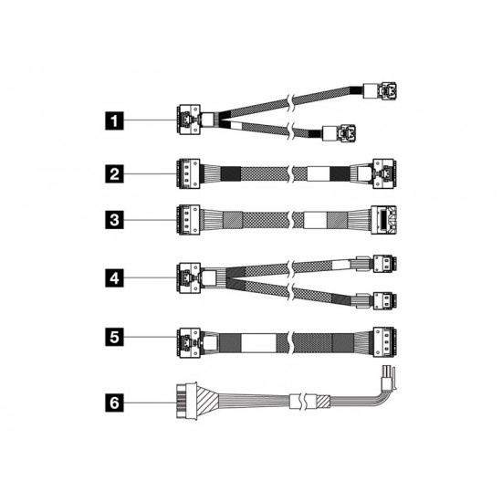 LENOVO ISG ThinkSystem SR650 V3 2.5inch Chassis Front BP1 SAS/SATA Cable Kit