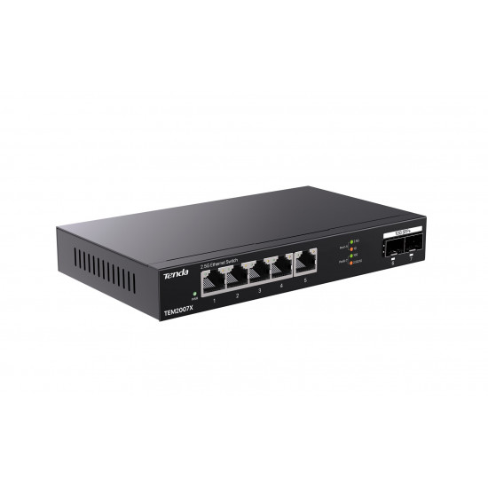 Tenda TEM2007X network switch 2.5G Ethernet (100/1000/2500) Desktop Black