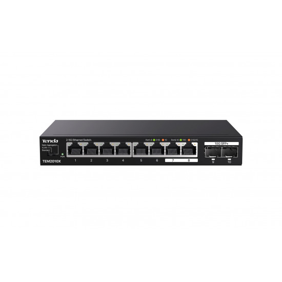 Tenda TEM2010X network switch 2.5G Ethernet (100/1000/2500) Desktop Black