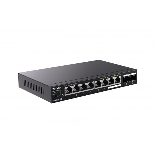 Tenda TEM2010X network switch 2.5G Ethernet (100/1000/2500) Desktop Black