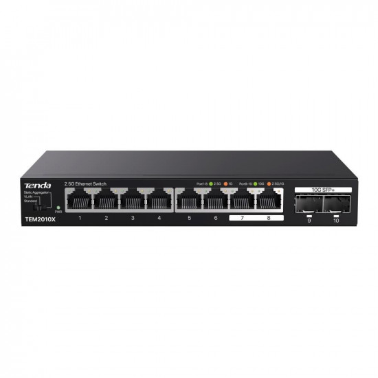 Tenda TEM2010X network switch 2.5G Ethernet (100/1000/2500) Desktop Black