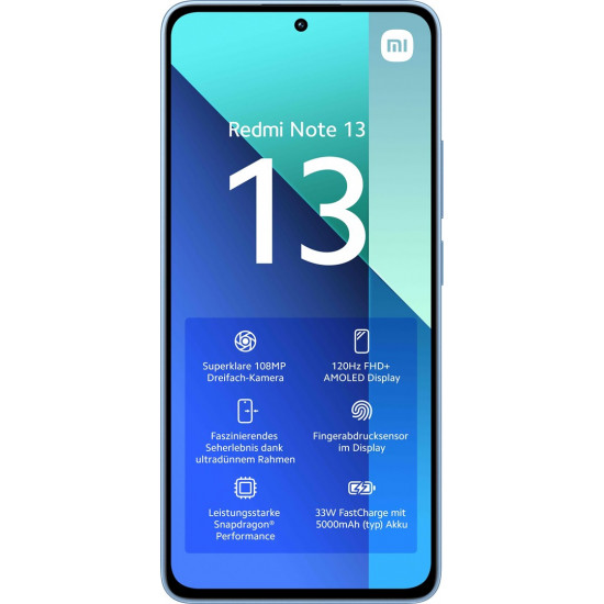 Xiaomi Redmi Note 13 16.9 cm (6.67) Hybrid Dual SIM Android 13 4G USB Type-C 6 GB 128 GB 5000 mAh Blue