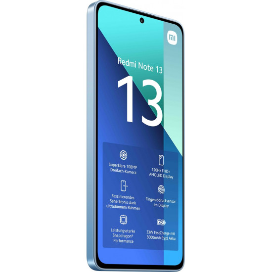 Xiaomi Redmi Note 13 16.9 cm (6.67) Hybrid Dual SIM Android 13 4G USB Type-C 6 GB 128 GB 5000 mAh Blue