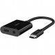 Belkin RockStar 3,5mm-Klinken-Audio- und USB-C-Ladeadapter blk