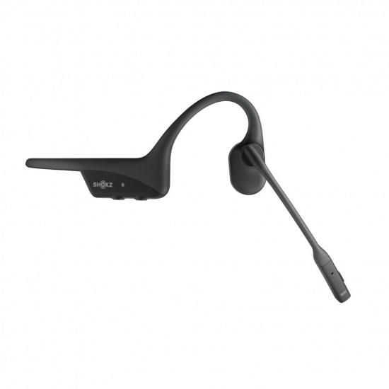 SHOKZ OpenComm2 2025 Upgrade Wireless Bluetooth Bone Conduction Videoconferencing Headset with USB-C Charging Port | 16 Hr Talk Time, 29m Wireless Range, 1 Hr Charge Time | Includes Noise Cancelling Boom Mic, Black