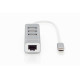 Digitus | USB Type-C 3-Port Hub + Fast Ethernet LAN Adapter | DA-70253