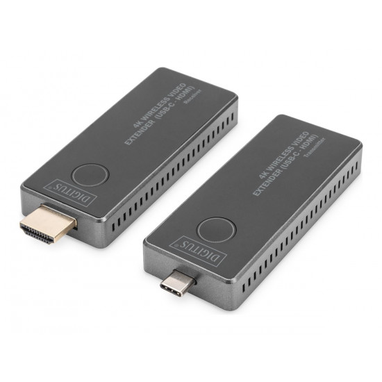 Digitus 4K Wireless Video Extender, 30 m (USB-C - HDMI) | DS-55324 | Black/Silver