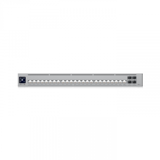 UBIQUITI PRO HD 24 POE PROFESSIONAL-GRADE, LAYER 3 ETHERLIGHTING™ SWITCH WITH (2) 10 GBE POE++, (22) 2.5 GBE POE++, AND (4) 10G SFP+ PORTS. 600W TOTAL POE AVAILABILITY