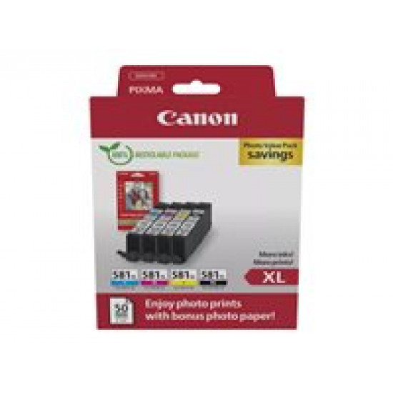 CANON CLI-581XL Ink Cartridge BK/C/M/Y PHOTO