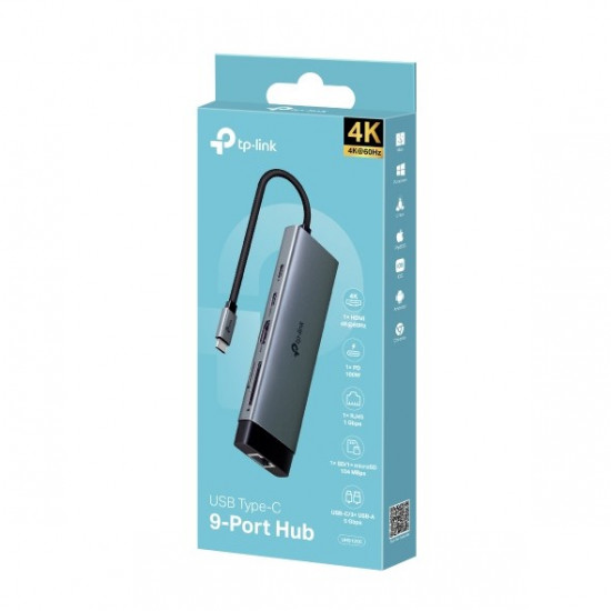 TP-Link UH9120C interface hub USB 3.2 Gen 1 (3.1 Gen 1) Type-C 5000 Mbit/s