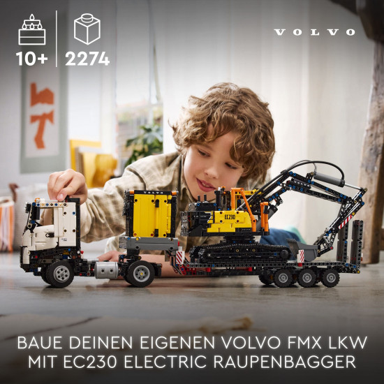 LEGO Technic Volvo FMX LKW mit EC230 Electric Raupenbagger 42175