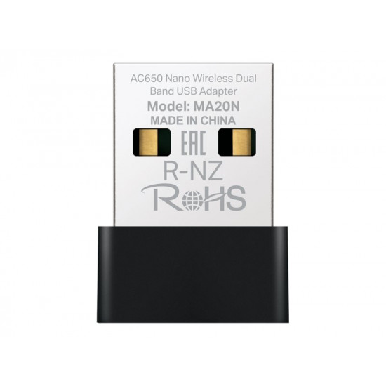 Mercusys AC650 Nano Wireless Dual Band USB Adapter | MA20N